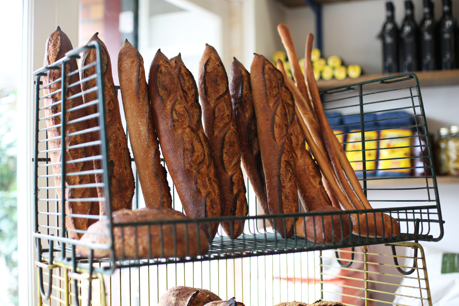 Lonzo's selection of bread in their london fields shop