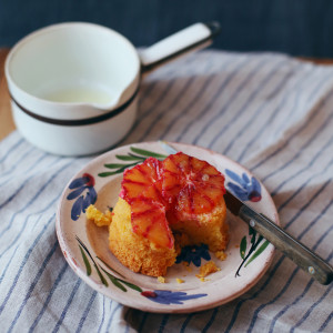 Recipe: blood orange polenta cakes