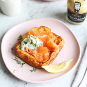 Recipe: French toast with smoked salmon and crème fraiche