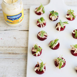 Recipe: beetroot and turkey blinis