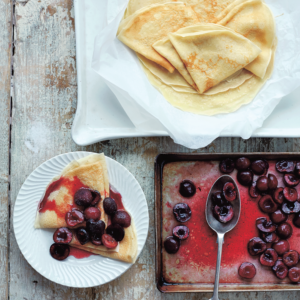 Recipes: Crepes with roasted cherries